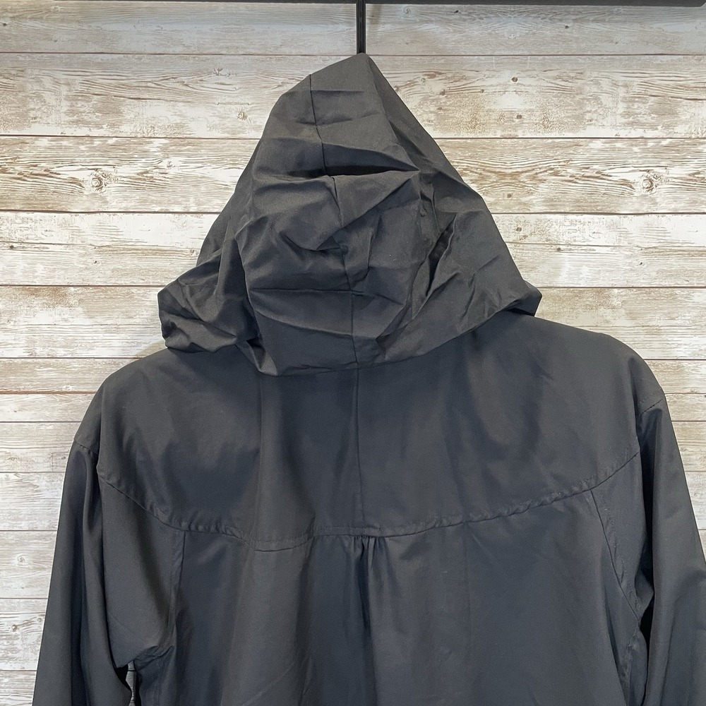 Nike Womens M Jacket Reversible Black Fit Dry Hidden Hood Running Cycling Logo - Picture 13 of 16